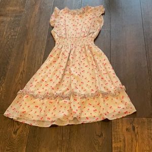 Aqua cherry polka dot dress